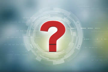 Poster - 3d illustration question mark background