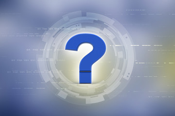 Poster - 3d illustration question mark background