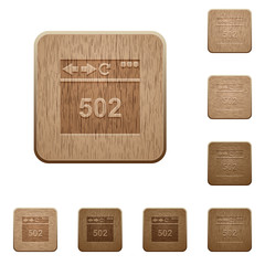 Wall Mural - Browser 502 Bad gateway wooden buttons