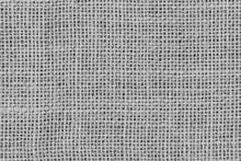 White Burlap Woven Texture Seamless. Grey Jute Background Close Up Macro