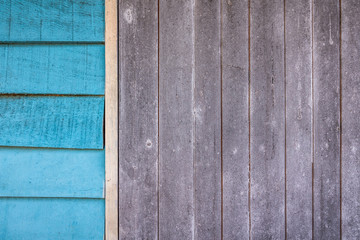 Wall Mural - Background textures or old wooden wallpapers laid the vertical and horizontal, blue and gray  painted in retro style.