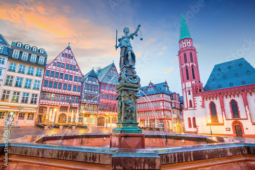 Photo: Old town square romerberg in Frankfurt, Germany Old town square romerberg in Frankfurt, Germany