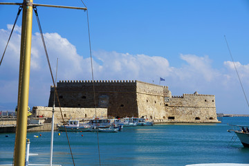 View of the Koules Fortress in Heraklio, Crete