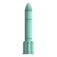Poster - Space rocket icon. Cartoon of space rocket vector icon for web design isolated on white background