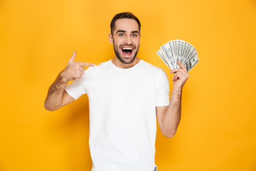 Poster - Portrait of a cheerful young man standing