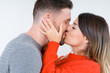 © Krakenimages.com - Beautiful young couple in love, kissing and hugging each other. Romantic relationship.