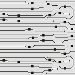 Leinwandbilder - Vector circuit board illustration. Abstract circuit board background