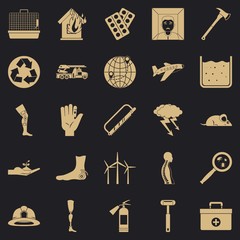 Poster - Facilitation icons set. Simple set of 25 facilitation vector icons for web for any design