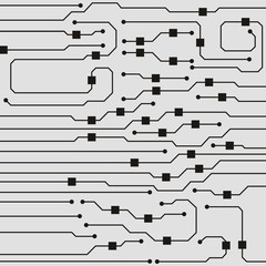 Leinwandbilder - Vector circuit board illustration. Abstract circuit board background