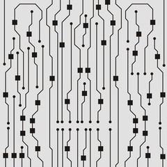 Leinwandbilder - Vector circuit board illustration. Abstract circuit board background