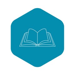 Poster - Open book icon. Outline illustration of open book vector icon for web