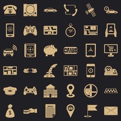Poster - Telephone icons set. Simple style of 36 telephone vector icons for web for any design