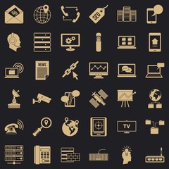 Poster - Smartphone icons set. Simple style of 36 smartphone vector icons for web for any design