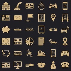 Poster - Email icons set. Simple style of 36 email vector icons for web for any design