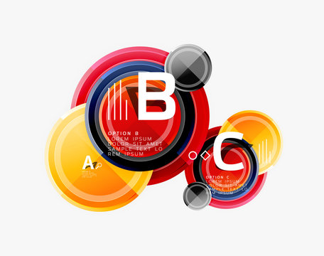 Colorful glossy circles background