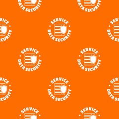 Poster - Service data security pattern vector orange for any web design best