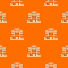 Poster - Safe the data pattern vector orange for any web design best