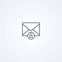 Poster - Block email, vector best gray line icon