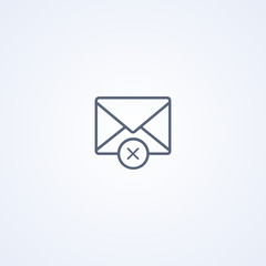 Poster - Delete email, vector best gray line icon