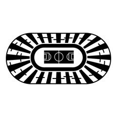 Poster - Football arena top view icon. Simple illustration of football arena top view vector icon for web design isolated on white background