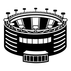 Poster - Round sports arena icon. Simple illustration of round sports arena vector icon for web design isolated on white background