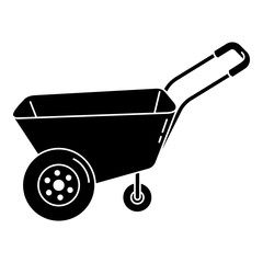 Wall Mural - Farm wheelbarrow icon. Simple illustration of farm wheelbarrow vector icon for web design isolated on white background