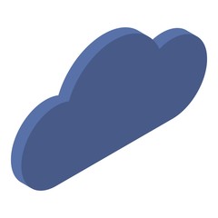 Poster - Upload cloud icon. Isometric of upload cloud vector icon for web design isolated on white background