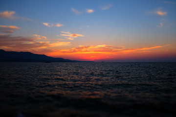 Poster - Beautiful landscape. Sunset over the sea.