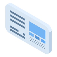 Poster - web page icon. isometric of web page vector icon for web design isolated on white background
