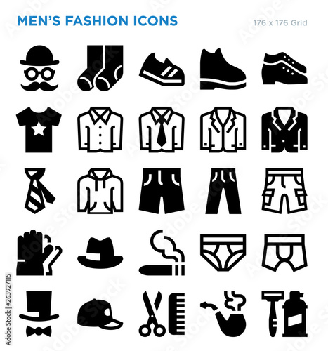 Mens Fashion Vector Icon Set , Buy this stock vector and