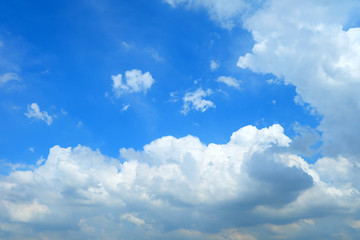 Wall Mural - white clouds with beautiful blue sky background.