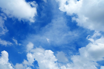 Wall Mural - white clouds with beautiful blue sky background.