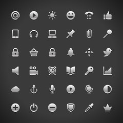 Poster - Web site icons set for landing page and infographics design vector illustration