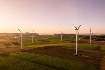  Wind turbines at twilight