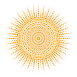 Geometrical Symbol Of The Sun – Renewable Energy Concept - Vector illustration  - Isolated - Decorative Summer Design – Holy Spirit Halo