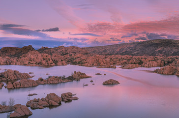 Poster - Scenic Watson lake Prescott Arizona at Sunset