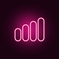 Poster - signal scale icon. Elements of Web in neon style icons. Simple icon for websites, web design, mobile app, info graphics