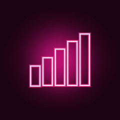 Poster - full scale signal icon. Elements of Web in neon style icons. Simple icon for websites, web design, mobile app, info graphics
