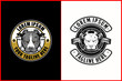 Pitbull head emblem vector logo template