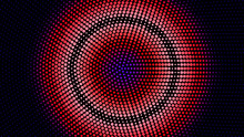 Black Red And Blue Circular Dots Background