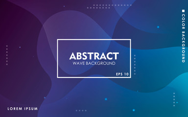 Poster - dynamic wave background. modern blue gradient color wavy abstract shape composition. colorful fluid 