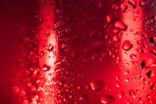 Red Droplets On The Red Surface, Macro, Abstraction