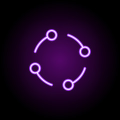 Poster - compound neon icon. Elements of business set. Simple icon for websites, web design, mobile app, info graphics