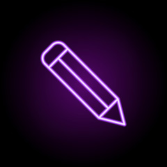 Poster - pen neon icon. Elements of business set. Simple icon for websites, web design, mobile app, info graphics