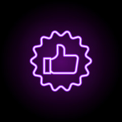 Poster - like neon icon. Elements of business set. Simple icon for websites, web design, mobile app, info graphics