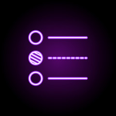 Poster - list neon icon. Elements of business set. Simple icon for websites, web design, mobile app, info graphics