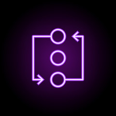 Poster - compound neon icon. Elements of business set. Simple icon for websites, web design, mobile app, info graphics