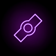 Poster - watch neon icon. Elements of business set. Simple icon for websites, web design, mobile app, info graphics