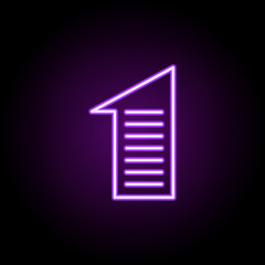 Poster - building contract neon icon. Elements of business set. Simple icon for websites, web design, mobile app, info graphics