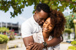 © Samuel B. - Outdoor protrait of black african american couple embracing each other